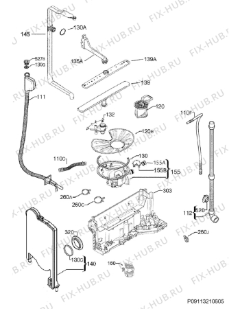 Схема №11 F55410VI1 с изображением Микромодуль для посудомойки Aeg 973911076029033